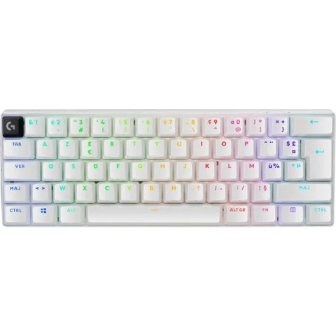 Logitech G Clavier gamer - Sans fil - Logitech G - G Pro X 60 - Lightspeed - Blanc