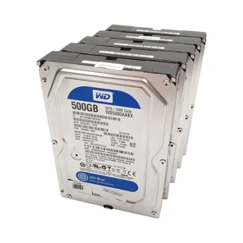 Western Digital Lot 5x Disques Dur 500Go SATA 3.5 Western Digital Blue WD5000AAKX-60U6AA0 25mm 7200rpm 16Mo