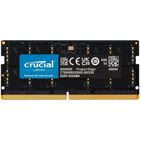 Crucial Mémoire RAM CRUCIAL 32Go DDR5 5600MHz (ou 5200MHz ou 4800MHz) pour ordinateur