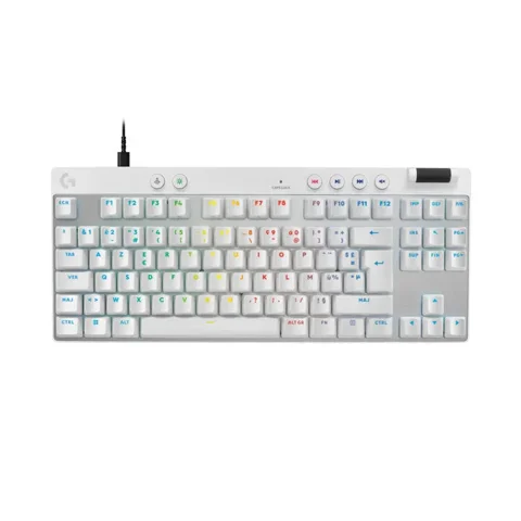 Logitech G Clavier gamer - Filaire - Logitech G - Pro X TKL Rapid - AZERTY - Blanc