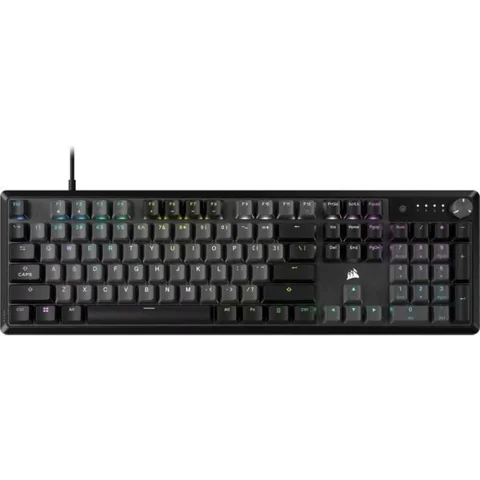 Corsair Clavier gaming mécanique - CORSAIR - K70 CORE RGB - Switchs linéaires CORSAIR Red - Insonorisation - Molette rotative - Gris